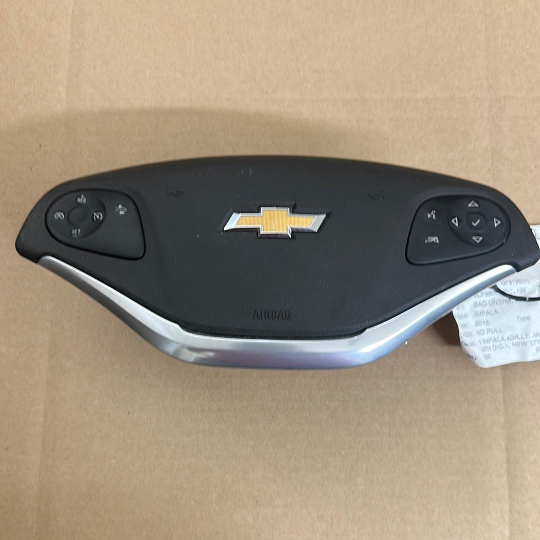 2014 2015 2016 Chevrolet Impala Steering Wheel Airbag Used OEM Black