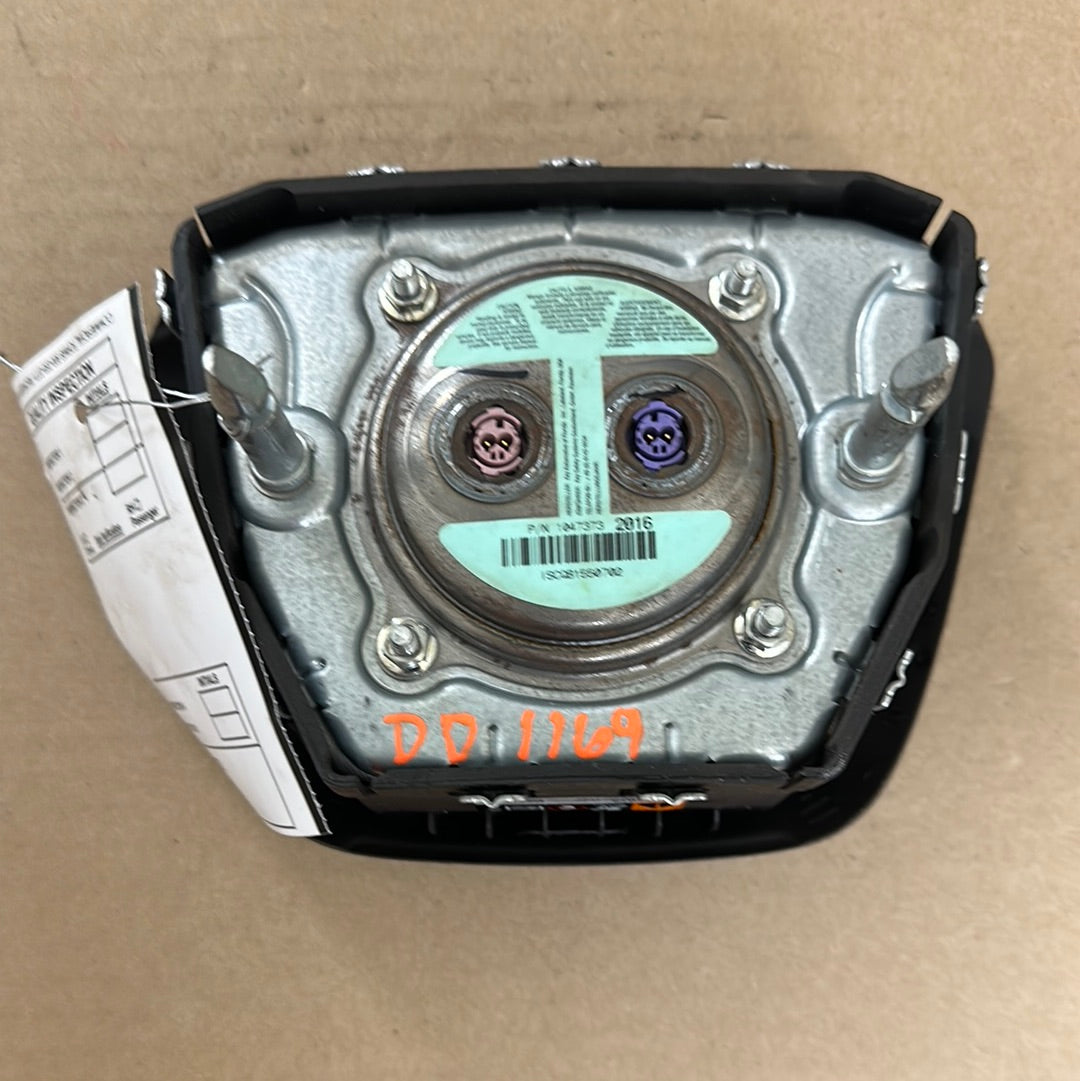 2017 2018 2019 GMC Acadia Steering Wheel Airbag Used OEM Black 2 legs