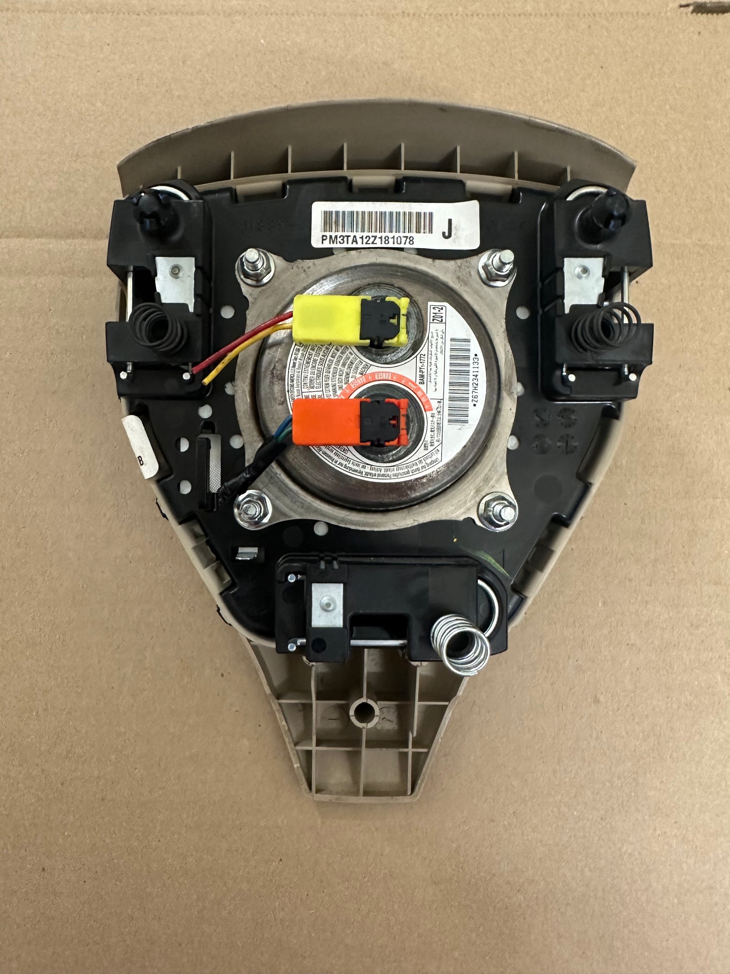 2013 2014 2015 2016 2017 Nissan Altima Steering Wheel Airbag Used OEM tan with vin number invoice