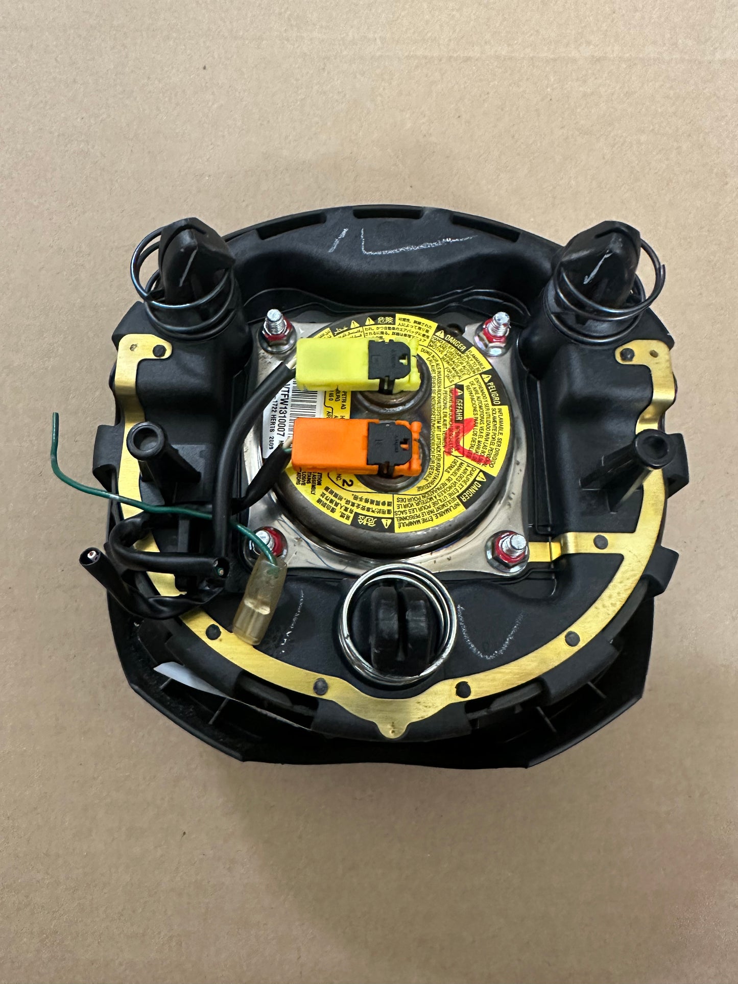 2012 2013 2014 Nissan Versa Steering Wheel Airbag Used OEM Black