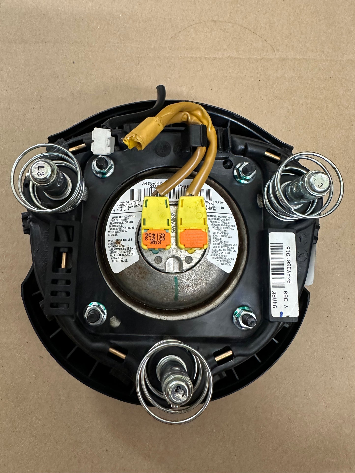2014 2015 KIA Optima Steering Wheel Airbag Used OEM Black