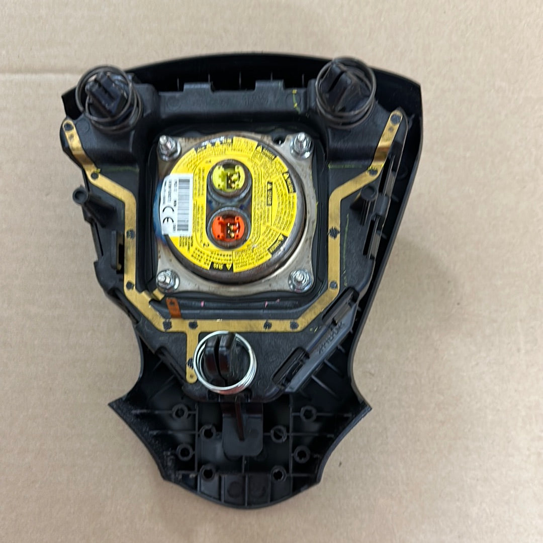 2015 2016 Nissan Versa Steering Wheel Airbag Used OEM Black 2 plugs