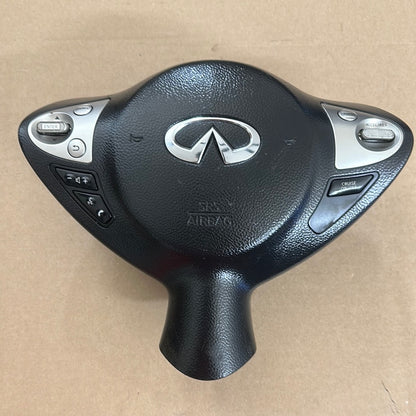 2009 2010 2011 2012 2013 2014 2015 2016 2017 Infiniti FX35, FX37, FX50, QX70 Used OEM Black Steering Wheel Airbag