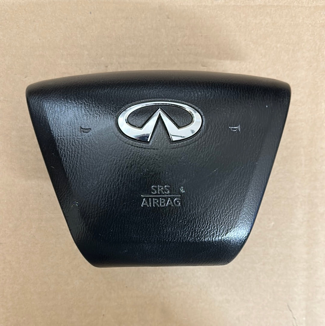 2011 2012 Infiniti QX56 QX80 Steering Wheel Airbag Used OEM Black W/ 2 Plugs