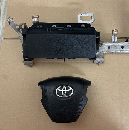 2014 2015 2016 2017 2018 2019 Toyota Highlander Steering Wheel Airbag knee Airbag Used OEM Black